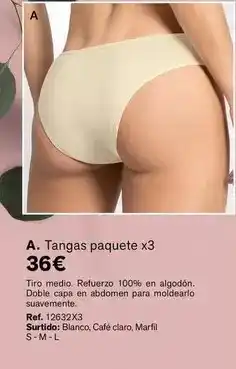 Leonisa Tangas paquete x3 oferta