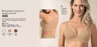 Leonisa Sujetador triangular en encaje y tela lisa oferta