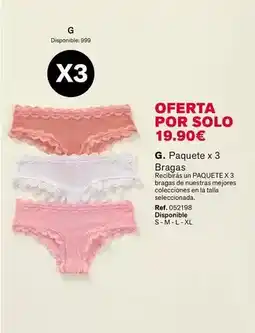 Leonisa Paquete x 3 bragas oferta