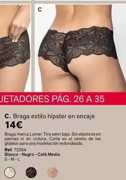 Leonisa Braga estilo hipster en encaje oferta