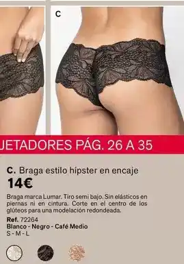 Leonisa Braga estilo hipster en encaje oferta