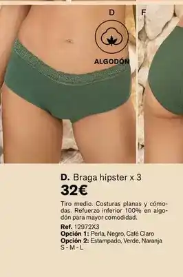 Leonisa Braga hipster x 3 oferta