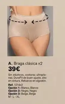 Leonisa Braga clasica x2 oferta