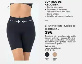 Leonisa Short efecto invisible de espalda en u oferta