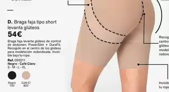 Leonisa Braga faja tipo short levante gluteos oferta