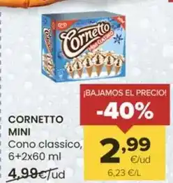 Autoservicios Familia Cornetto - mini/ cono classico oferta