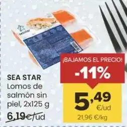 Autoservicios Familia Sea star - lomos de salmón sin piel oferta