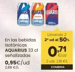 Autoservicios Familia Aquarius - en las bebidas isotónicas 33 cl senalizadas oferta