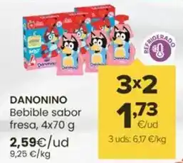 Autoservicios Familia Danonino - bebible sabor fresa oferta