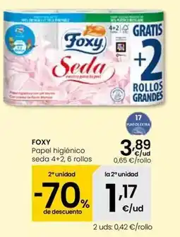 Eroski Foxy - papel higienico seda 4+2 oferta