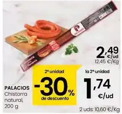 Eroski Palacios - chistorra natural oferta