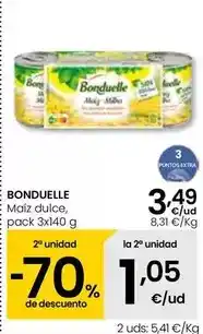 Eroski Bonduelle - maiz dulce oferta