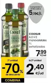 Eroski Coosur - a.o.v.e monovarietales oferta