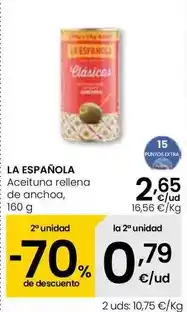 Eroski La española - aceituna rellena de anchoa oferta
