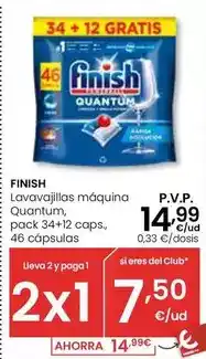 Eroski Finish - lavavajillas maquina quantum oferta