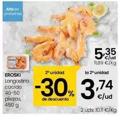Eroski Eroski - langostino cocido oferta