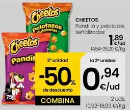 Eroski Cheetos - pandilla y pelotazos señalizados oferta