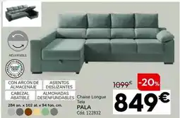 Conforama Chaise longue tela pala oferta