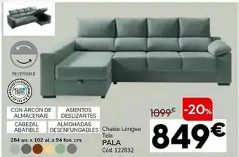 Conforama Chaise longue tela pala oferta