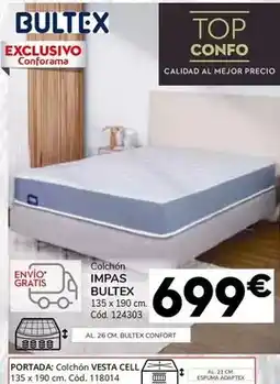 Conforama Bultex - colchón impas bultex oferta