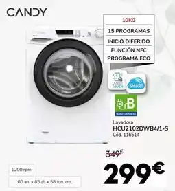 Conforama Candy - lavadora hcu2102dwb4/1-s oferta