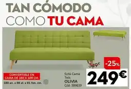 Conforama Sofa cama tela olivia oferta
