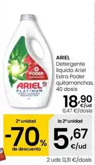 Eroski Ariel - detergente liquido extra poder quitamanchas oferta