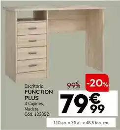 Conforama Escritorio function plus 4 cajones oferta