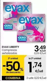Eroski Evax - liberty compresas senalizadas oferta