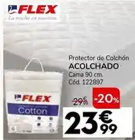 Conforama Flex - protector de colchón acolchado/ cama 90 cm oferta