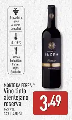 ALDI Vino tinto alentejano reserva oferta