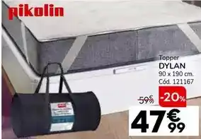 Conforama Pikolin - topper dylan 90 x 190 cm oferta