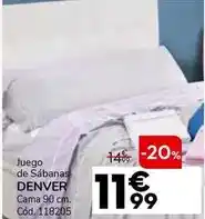 Conforama Juego de sabanas denver/ cama 90 cm oferta
