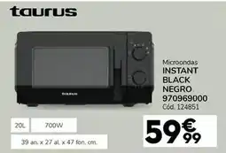 Conforama Taurus - microondas instant black negro oferta