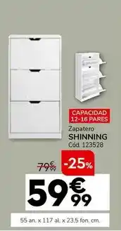 Conforama Zapatero shinning oferta