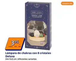 Action Deluxa - lámpara de chakras con 8 cristales oferta