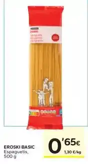 Caprabo Eroski basic - espaguetis oferta