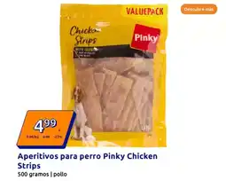 Action Pinky - aperitivos para perro chicken strips oferta