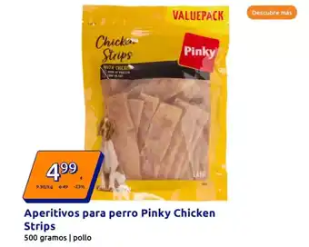 Action Pinky - aperitivos para perro chicken strips oferta