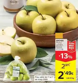Caprabo Eroski - poma golden, bossa oferta