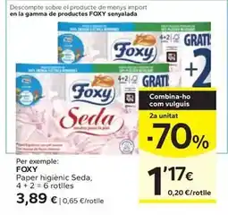 Caprabo Foxy - paper higienic seda oferta