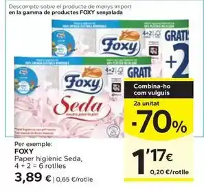 Caprabo Foxy - paper higienic seda oferta