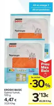 Caprabo Eroski - salmó fumat oferta