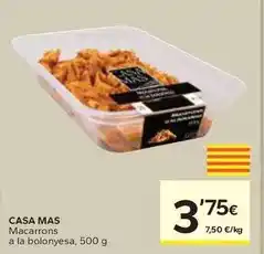 Caprabo Casa mas - macarrones a la bolonyesa oferta