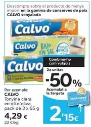 Caprabo Calvo - tonyina clara en oli d'oliva oferta