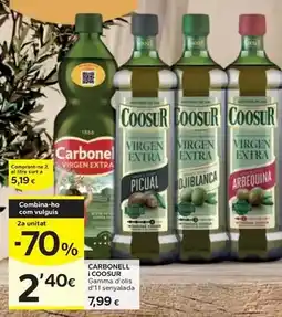 Caprabo Carbonell/coosur - gamma d'olis oferta