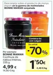 Caprabo Bonne maman - confitura de nabius intense oferta