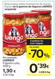 Caprabo Luengo - cigrons cuits oferta