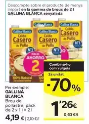 Caprabo Gallina blanca - brou de pollastre oferta
