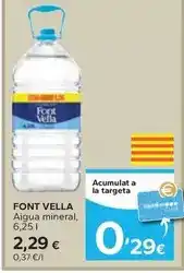 Caprabo Font vella - aigua mineral oferta